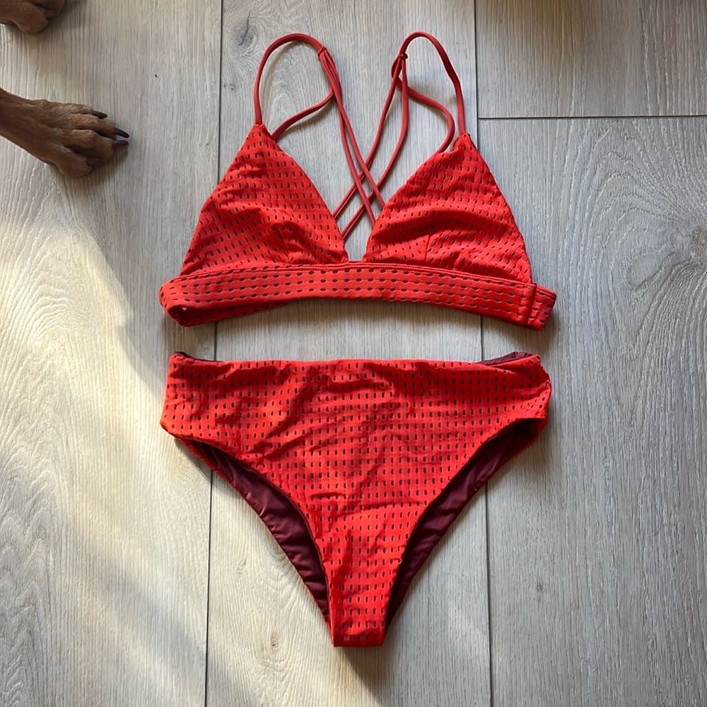 Acacia swimwear Lava mesh bikini